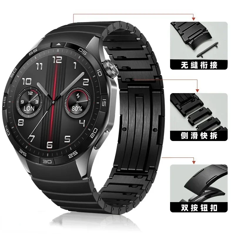 Suitable for Huawei Watch GT5 Smartwatch with GT5 46mm Dedicated One Bead Side Slip Quick Release Metal Strap