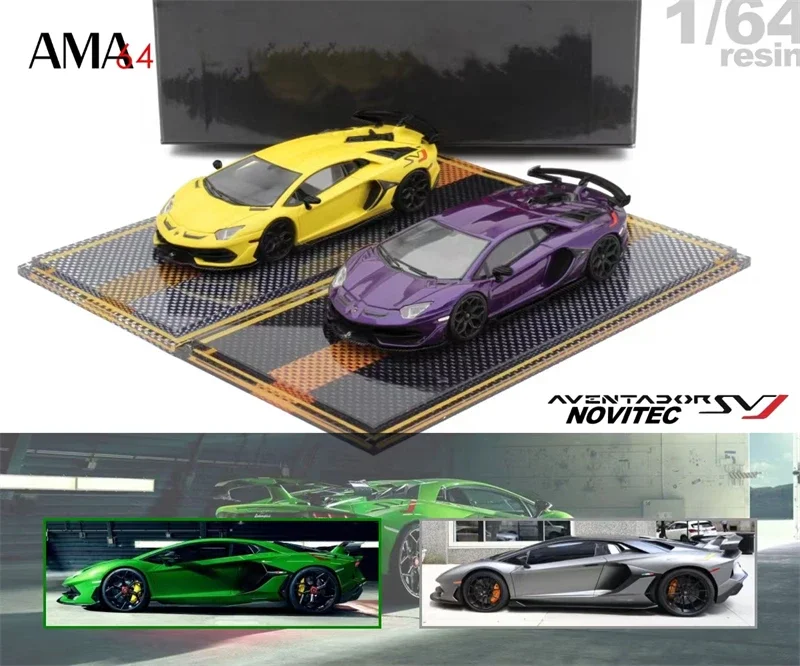 AMA64 1:64  Aventador SVJ LP770-4 Novitec Version Resin Model Car