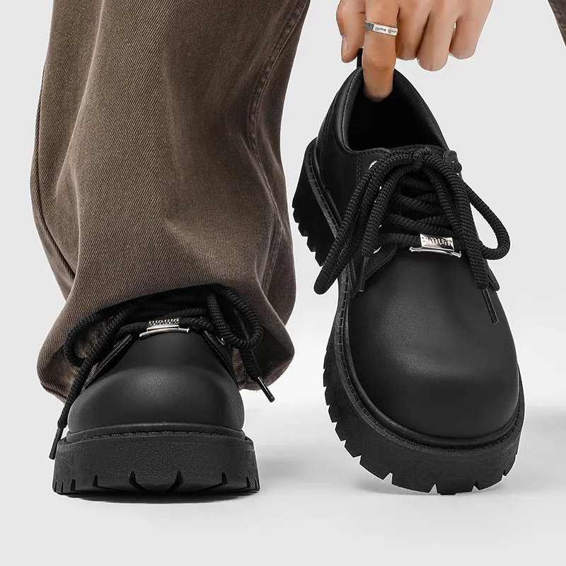 

High Quality Men's Sneakers and Casual Shoe British Big Head Derby Shoe Tooling Shoe Business Dress Shoes for Men Zapatos Hombre