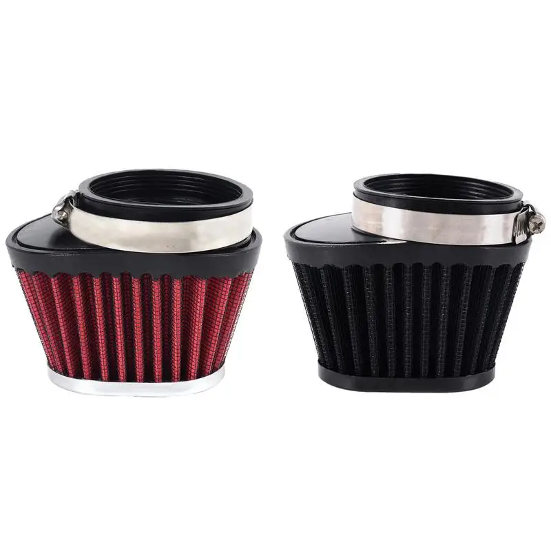 Car Intake Air Filter Engine Clamp On High Flow Cold Car Air Intake Filter 51/55/60mm -Layer Filtration Efficient Air Flow