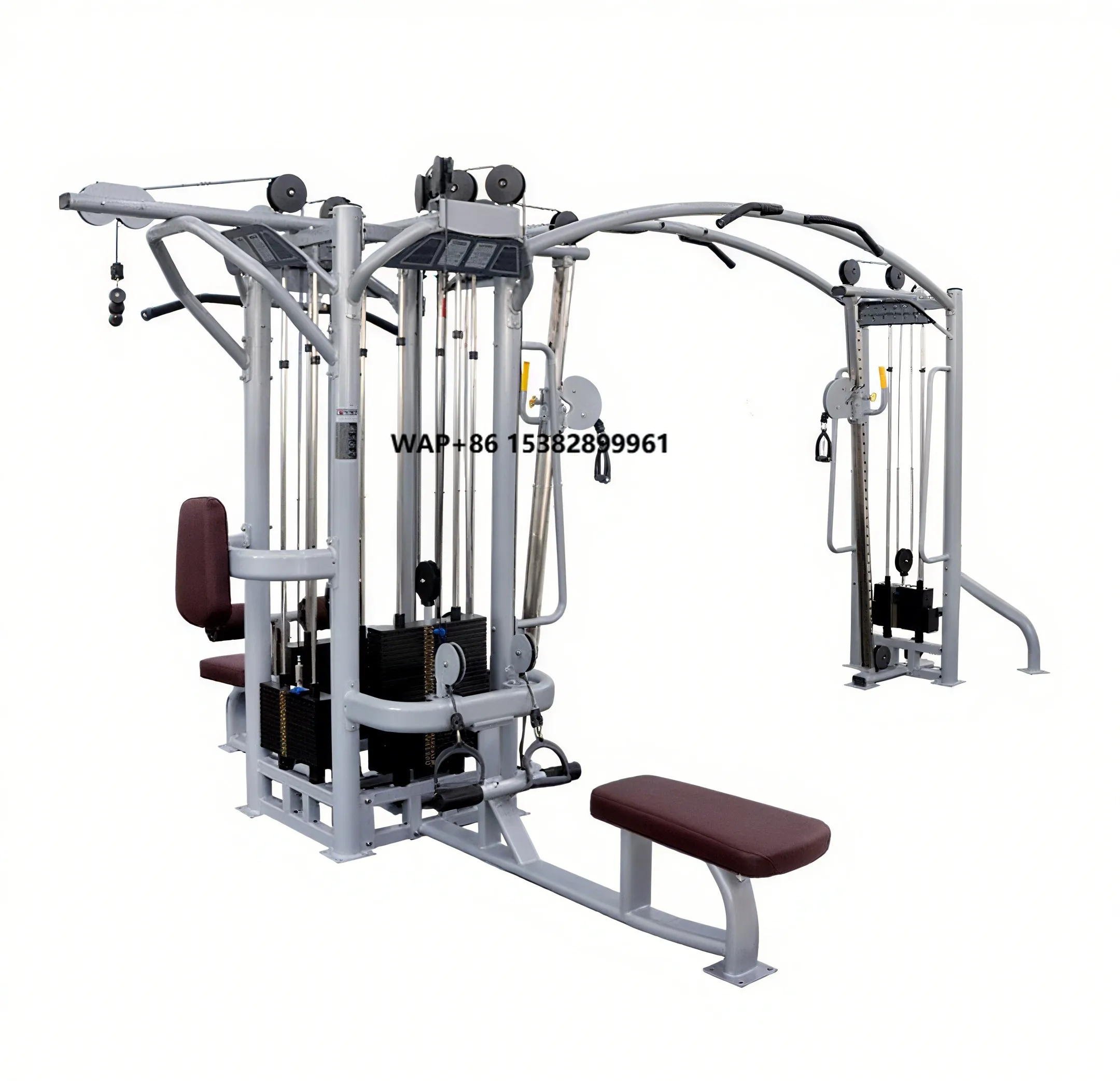 Multi-Functional 5-Station Comprehensive Fitness Trainer | Multi-Gear Pull Force Power Rack, Commercial Gym Training Equipment