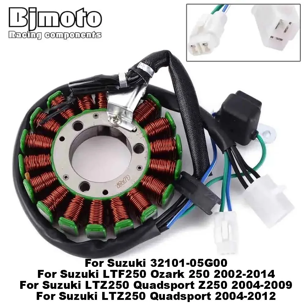 Bobina de estator de ignição para suzuki ltf250 ozark 250 ltz250 quadsport vl125 vl250 intruder lc rv125 rv200 van gz125 marauder