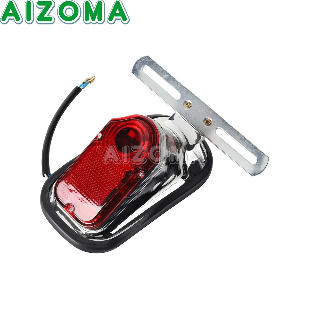 Rear Tail Light Lamp Tombstone Motorcycle Brake License Plate Light Taillight For Harley Sportster Dyna Softail Touring Custom