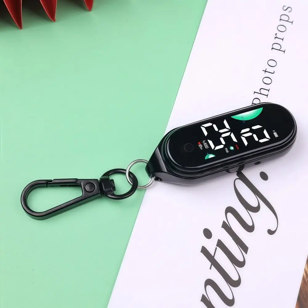 Creativity LED Electronic Hanging Watch Portable Waterproof Pocket Watch Carabiner Digital Display Luminous Pocket Watch Adults