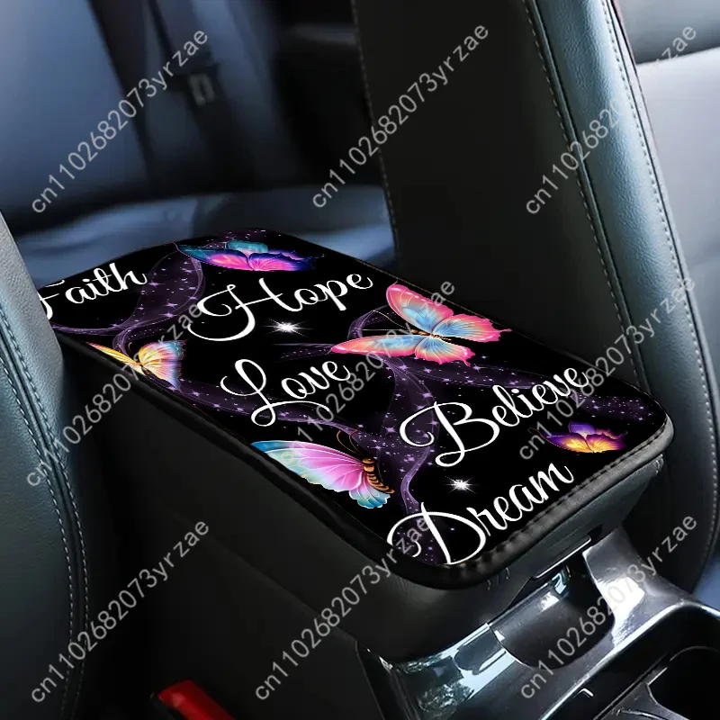 

Butterfly Universal Car Armrest Cushion High Quality Non-Slip Car Armrest Cover Elastic Straps Car Interior Accessories