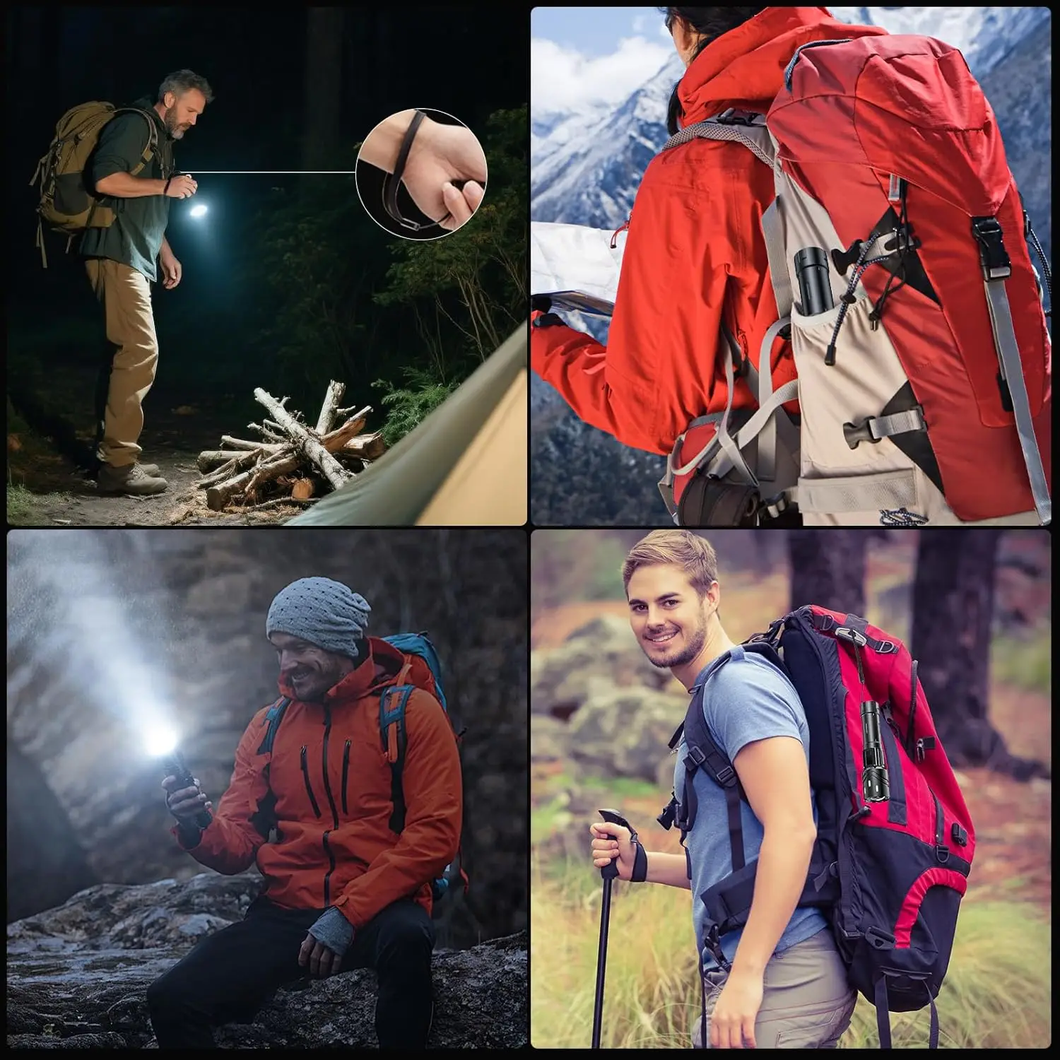 Torce ricaricabili ad alto lume, torcia super luminosa, torcia potente a LED a 5 modalità Torcia versatile regolabile