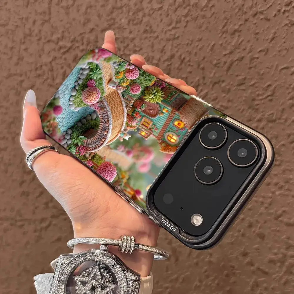 

Knitted scenery design Phone Case for iPhone17 16 15 14 13 12 11 Pro/ Max/Plus shock-proof rear cover anti-fingerprint