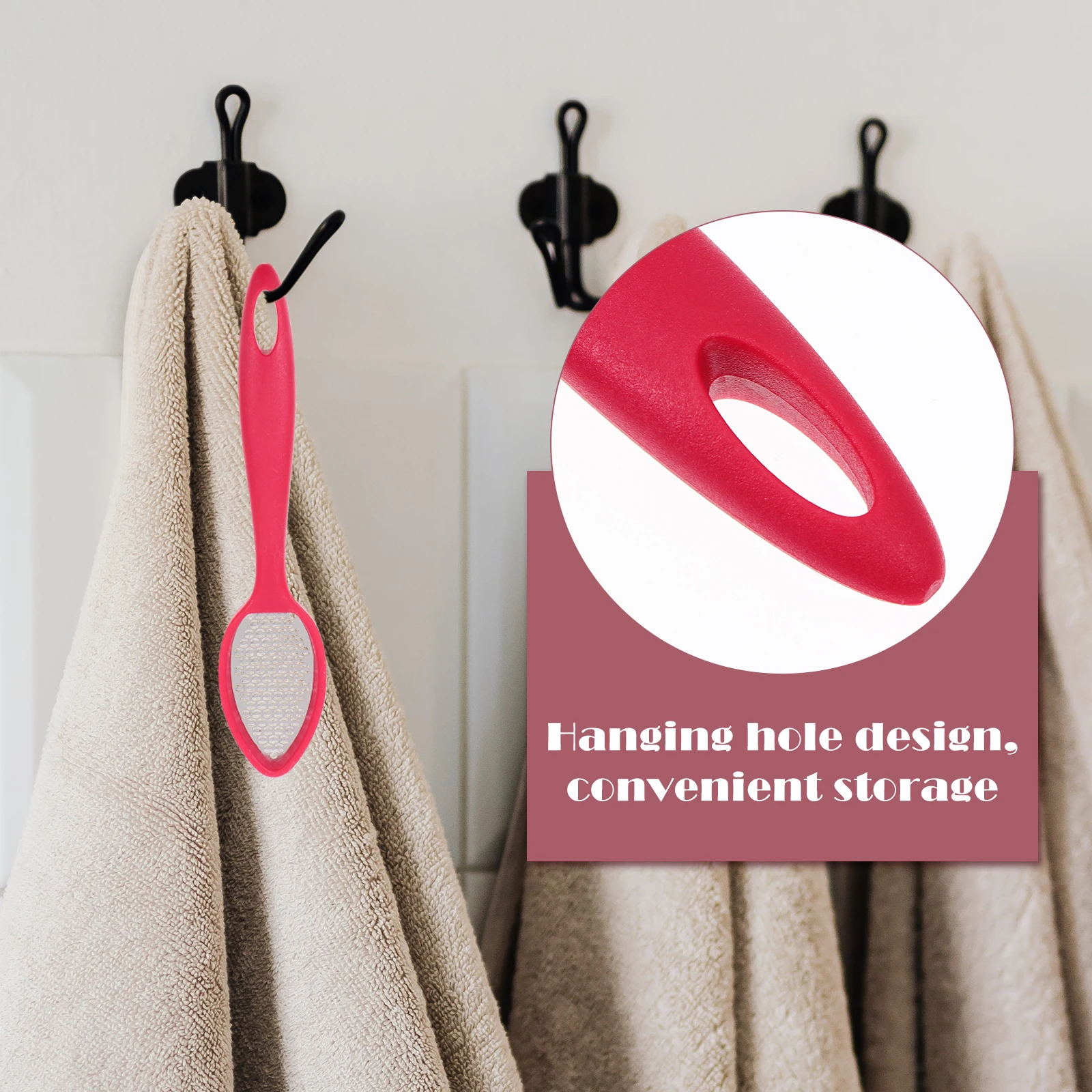 Râpe à pied en métal, outil de pédicure, dissolvant de callosités, lime à pied ergonomique, conception confortable, dissolvant de peau morte sûr pour les talons, 2 pièces