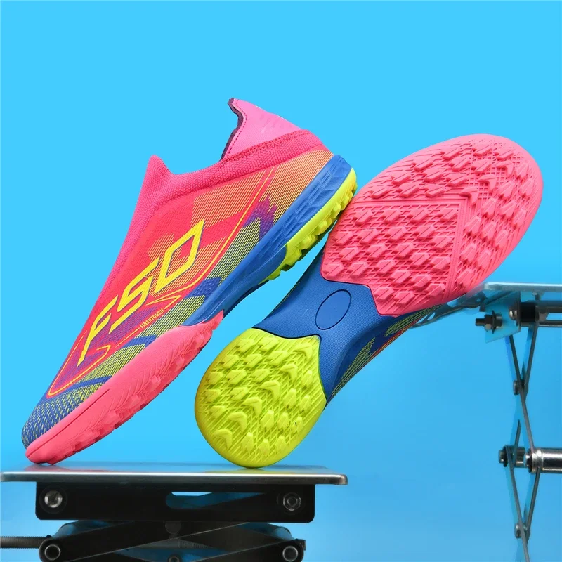 Neue Herren-Fußballschuhe, Gras, für Erwachsene, rutschfeste Fußballschuhe, ultraleicht, für den Innenbereich, rutschfest, für FG-Rasen, Futsal, bequem – Detail 5