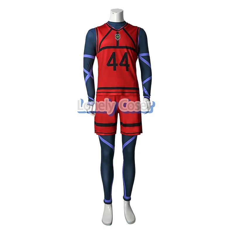 Anime Blue Lock Cosplay Costume Yoichi Isagi Hyoma Chigiri Team White Red Uniform Wig Meguru Bachira Football Jersey Sportswear