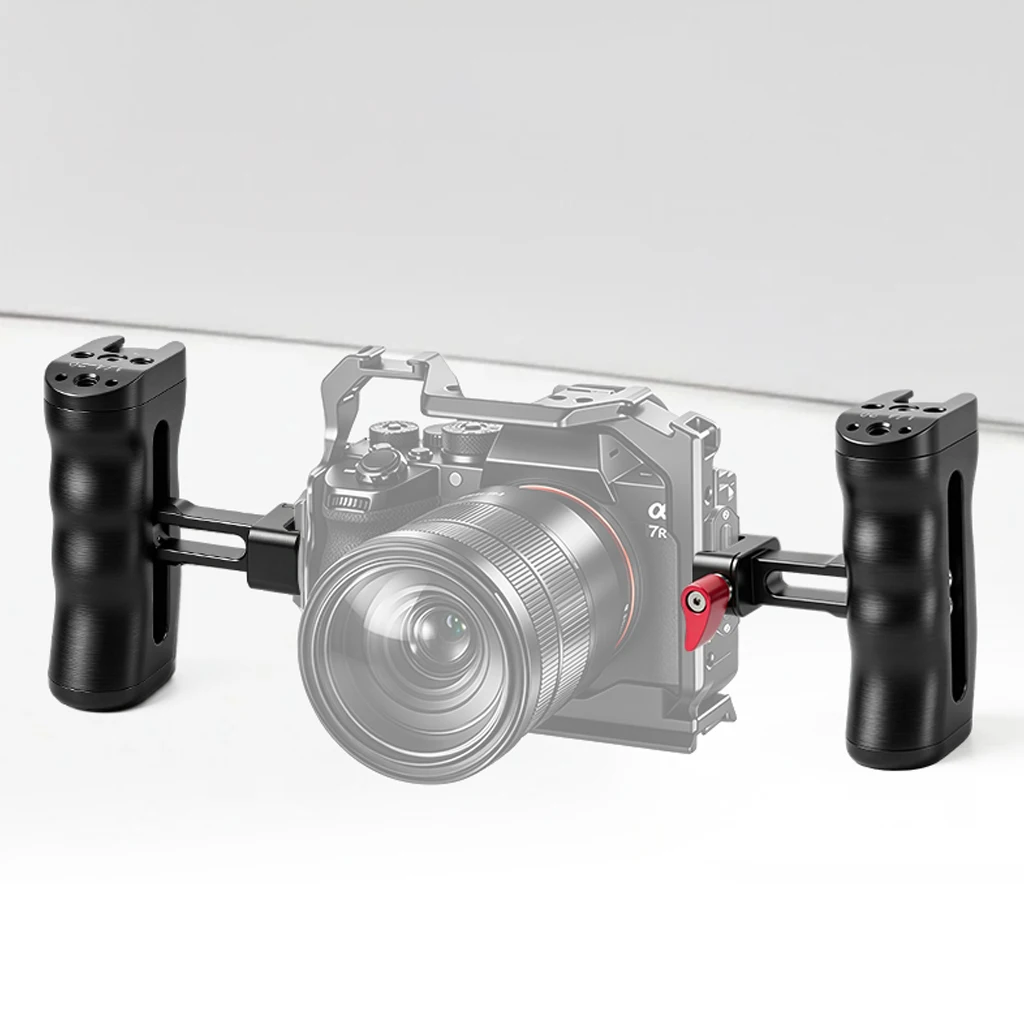 DSLR-Kamera-Cage-Rig mit NATO-Schienen-Seitengriff, rutschfester Gimbal-Hebegriff, Cold Shoe Mount, 1/4" 3/8" Gewinde, Ronin-Stabilisator – Detail 15