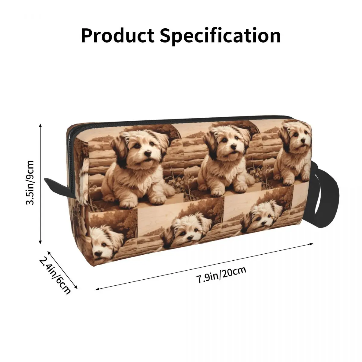 Havanese The Joyful Spirit Of Wood Makeup Bag Cosmetic Organizer Toiletry Cosmetic Bag for Women Beauty Travel Pencil Case