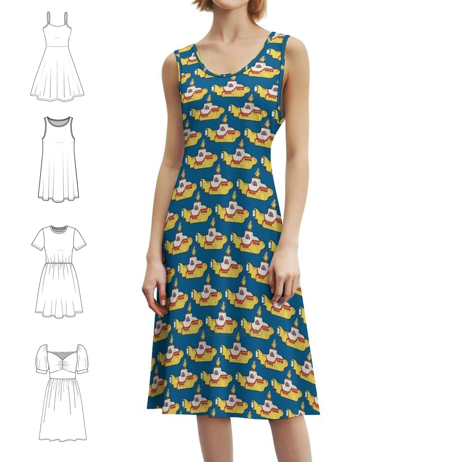 Padrão querida decote vestido elegante vestido de festa de verão para mulheres padrão roupas femininas