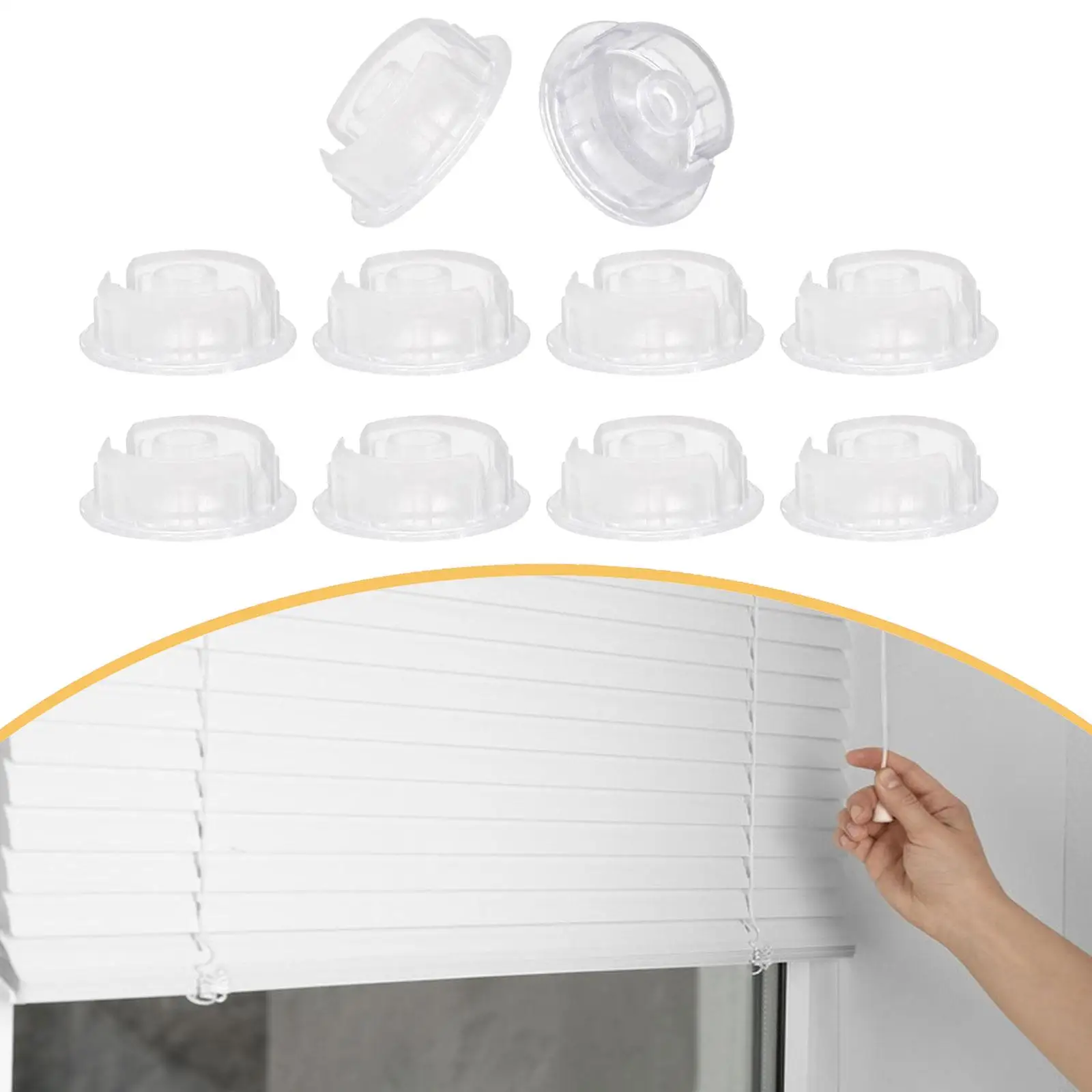 Blinds Components Tape Lock Plug Fit for 3 by 4 Inch Bottom Rail Compatible with Vertical Blind Slats Cordless Use