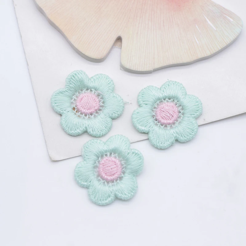 20Pcs 25mm Sun Flower Applique for DIY Clothes Hat Shoes Crafts Sewing Supplies Patches Headwear Hair Clips Decor Accessories