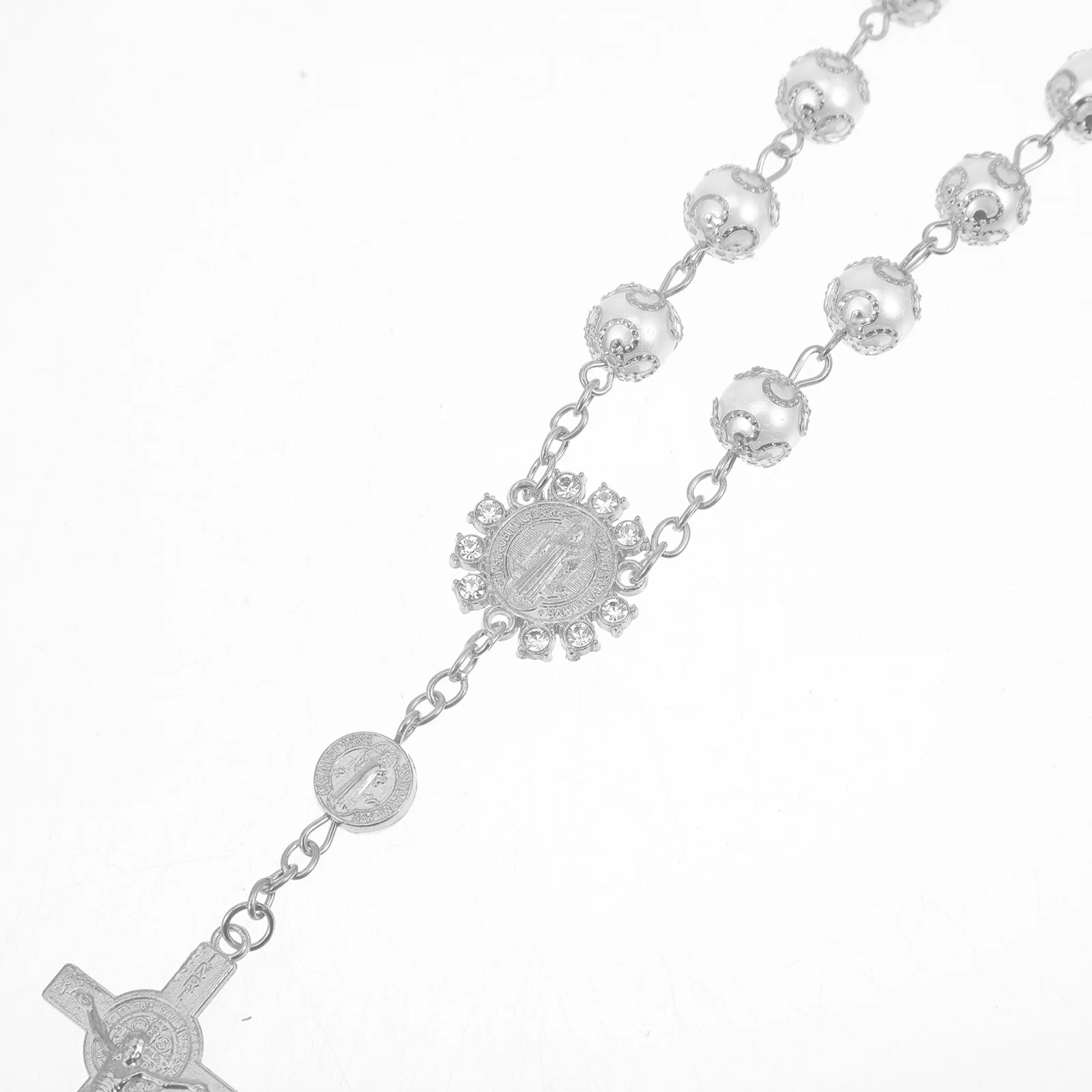 

Car Hanging Accessories Lace Pearl Hanger Gold and Silver Necklace Pendant Rosary