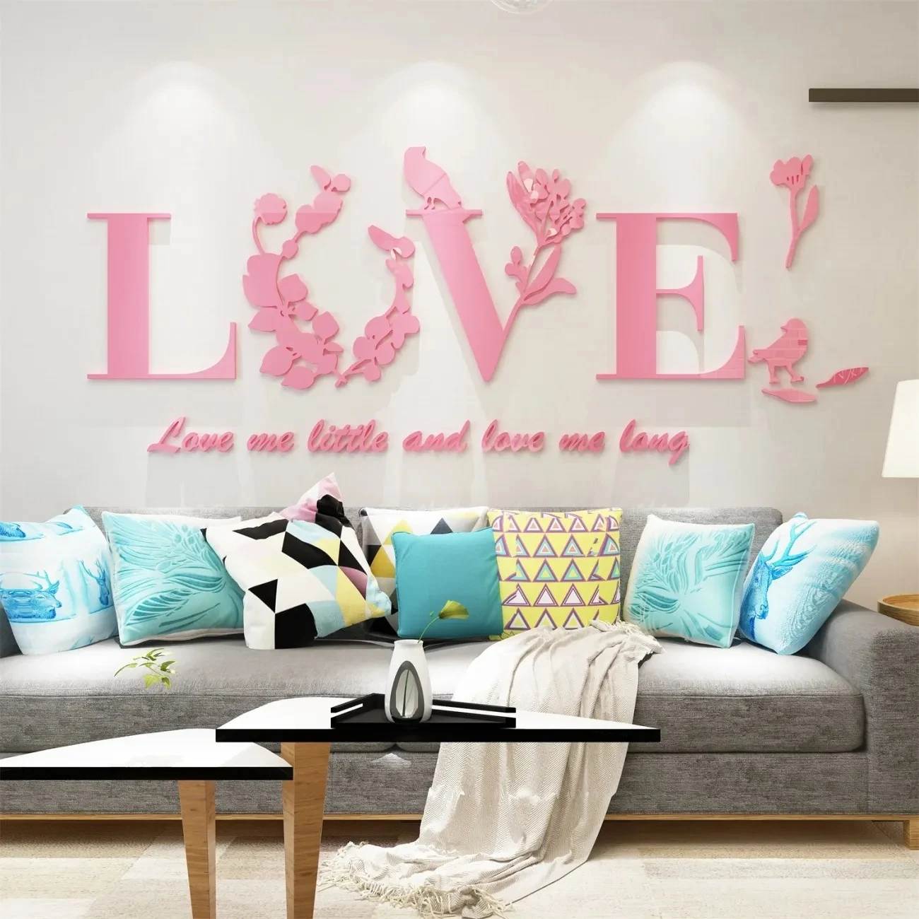 

Love Acrylic 3D Three-dimensional Wall Sticker Living Room Bedroom Tv Sofa Background Wall Bedside Decoration Wall Sticker