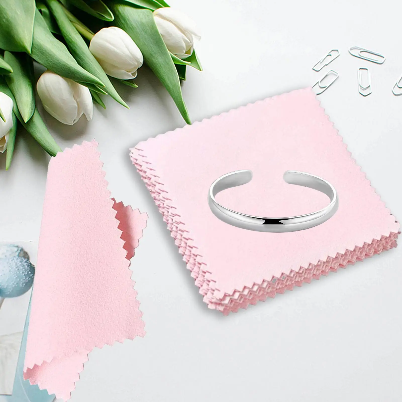 

10x Jewelry Cleaning Polishing Cloth Napkins Shine Maintenance Cloth for Rings