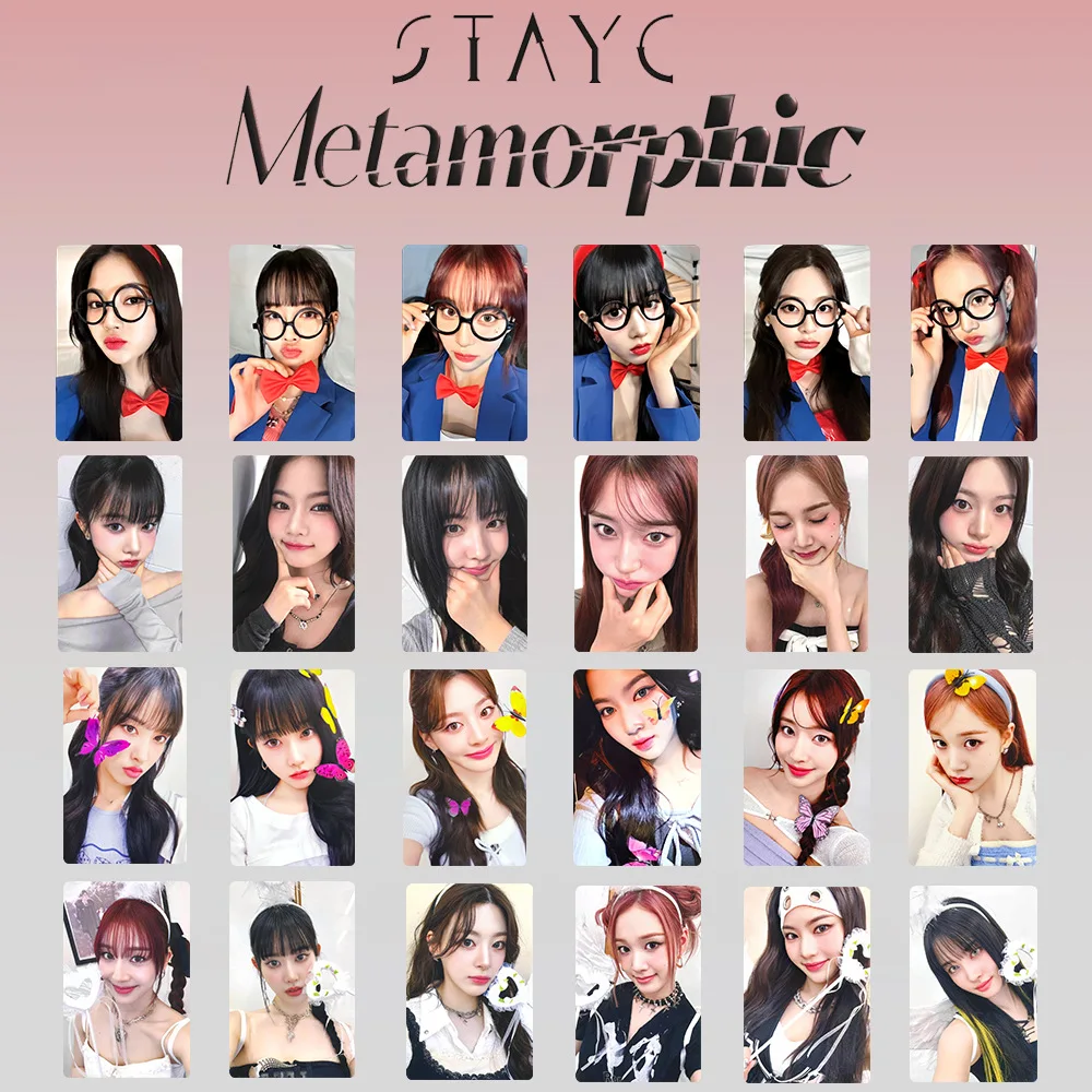 

3/6Pcs/Set KPOP STAYC Metamorphic New Album Photocards List SUMIN SIEUN ISA SEEUN YOON J Cute Selfie Lomo Cards Fans Collection