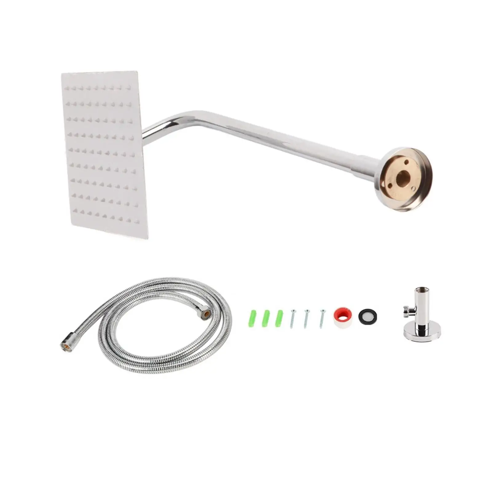 Luxury 8in Wall-Mounted Rainfall Shower Set - G1/2in Stainless Steel Bathroom Shower Head Kit