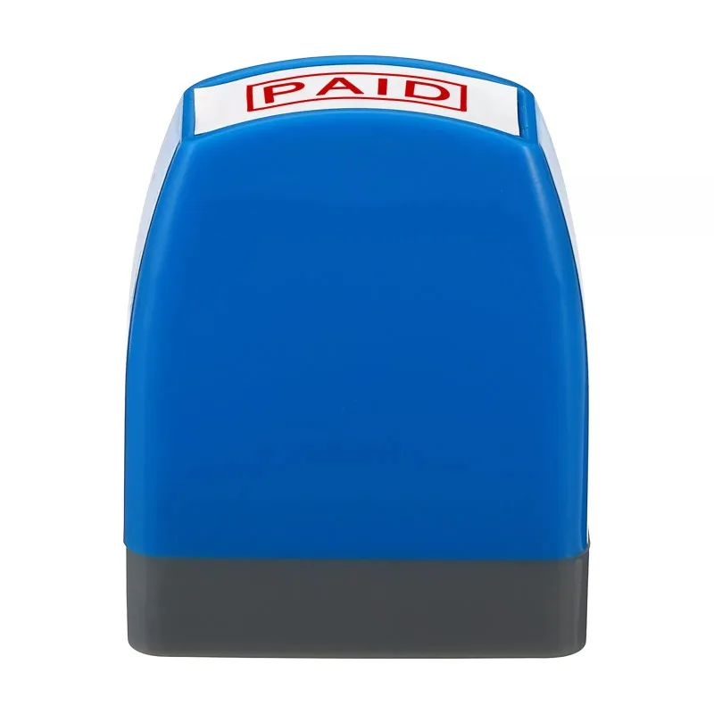 Financial Self ink Stamp Paid Self Inking Office Message Business Stamp Style with Red Ink Document Marking