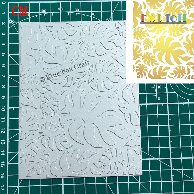 2024 New Hot Foil Board Leaf Series Frame Background Card Process Metal Cutting Mold Used For Paper Cutting Process And Card Mak