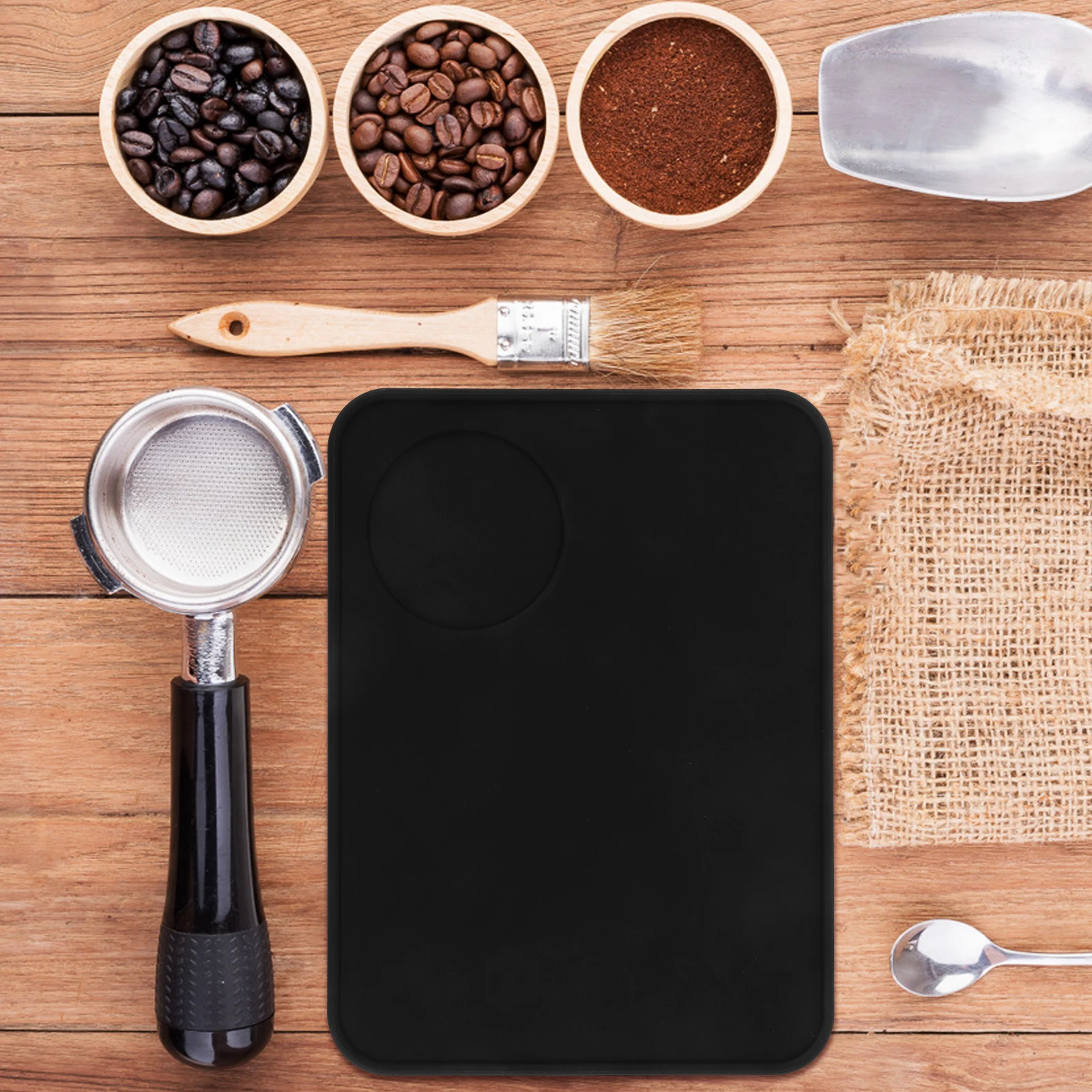 

Coffee Pressed Silicone Mat Anti-slip Coffee Silicone Mat Espresso Tamper Tamping Powder Handle Machine Small Kitchen Bar