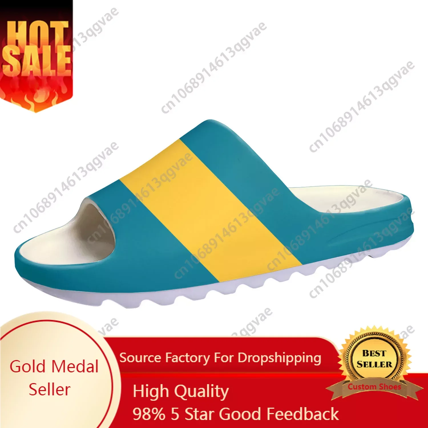 

Bahamian Flag Soft Sole Sllipers Home Clogs Step on Water Shoes Mens Womens Teenager Beach Bahamas Customize on Shit Sandals