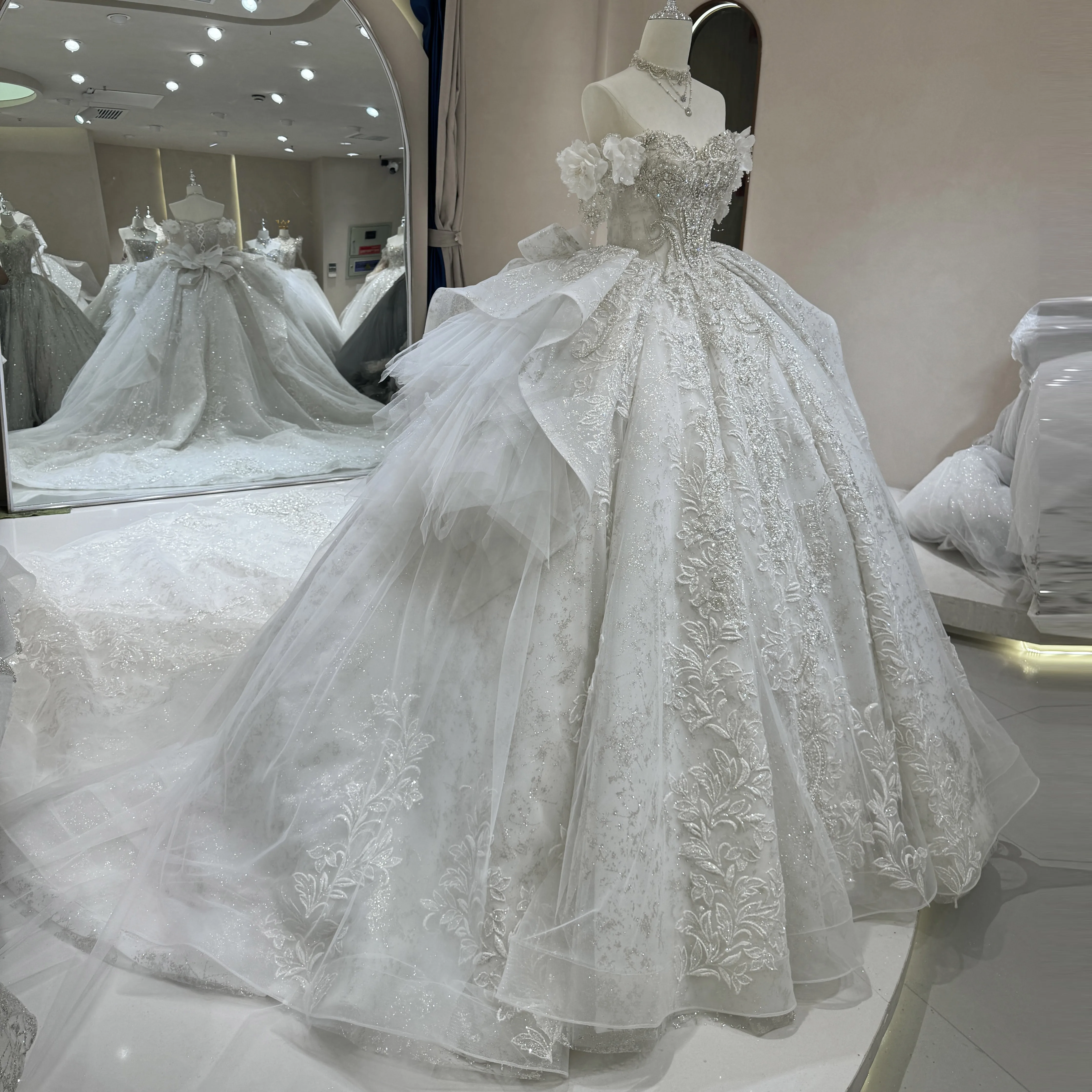 Luxurious Off-the-Shoulder Bridal Maxi Gown: Real Bride's Honest Review  After Wearing It Down the Aisle