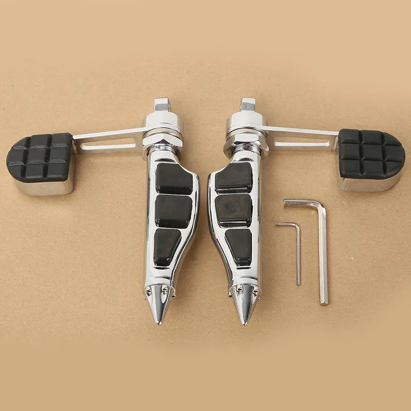 Motorcycle Foot Pegs Footrest & Heel Stirrup For Harley Softail Sportster 883 1200