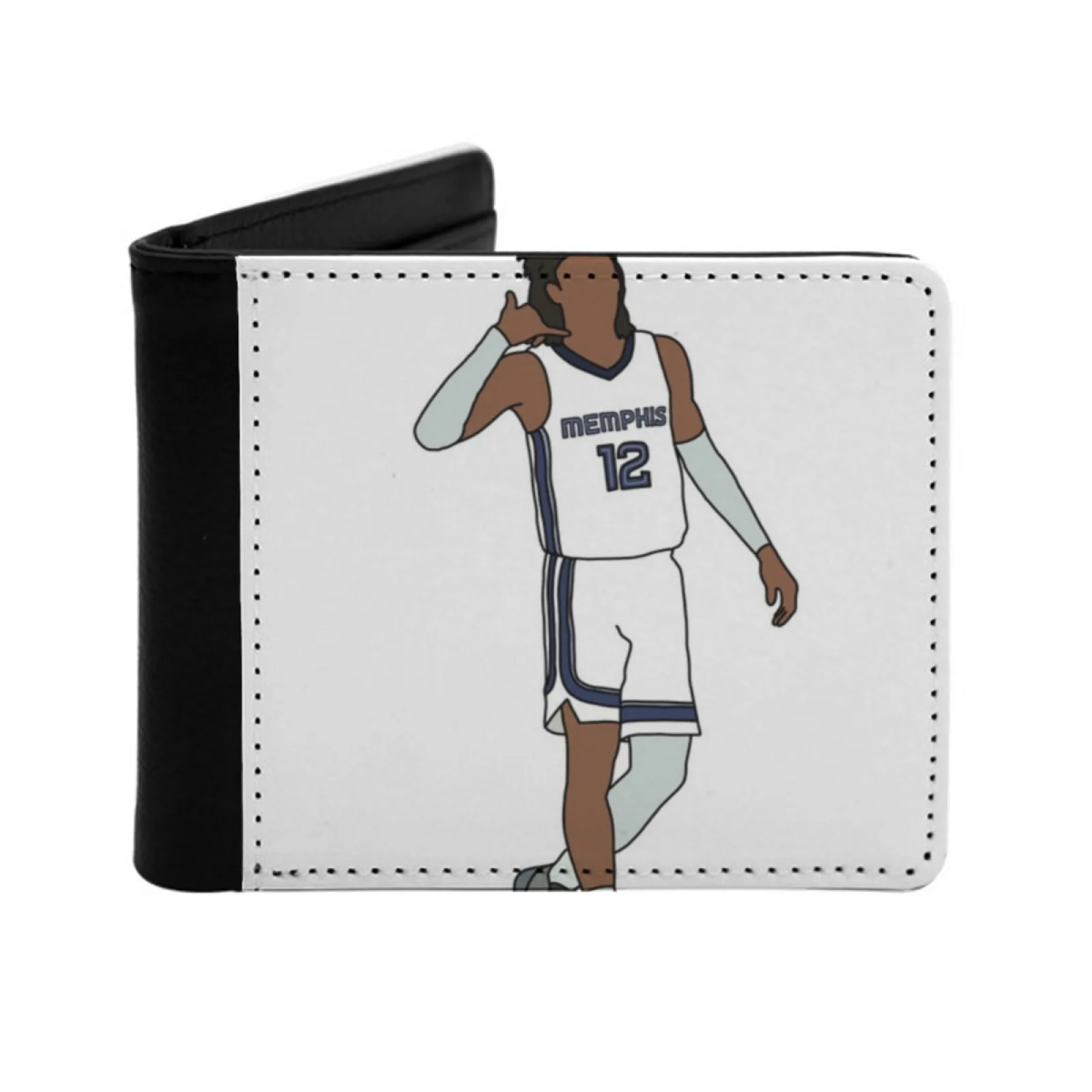 Ja Morant Men's Wallet Pu Leather Wallet Multifunction Credit Card Purse Ja Morant Grizzlies Memphis Basketball Mvp Ball Ja