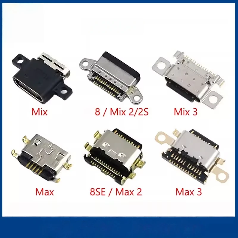 2-100pcs For Micro USB Type C Charging tail plug port Connector For Xiaomi Mi Max 2 Mix 2 2S Max 3 8 8SE