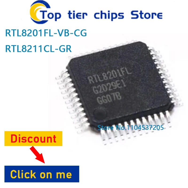10PCS/LOT  RTL8201FL-VB-CG RTL8211CL-GR RTL8201FLVBCG RTL8211CLGR  RTL8201FL-VB  RTL8211CL QFP 100% NEW
