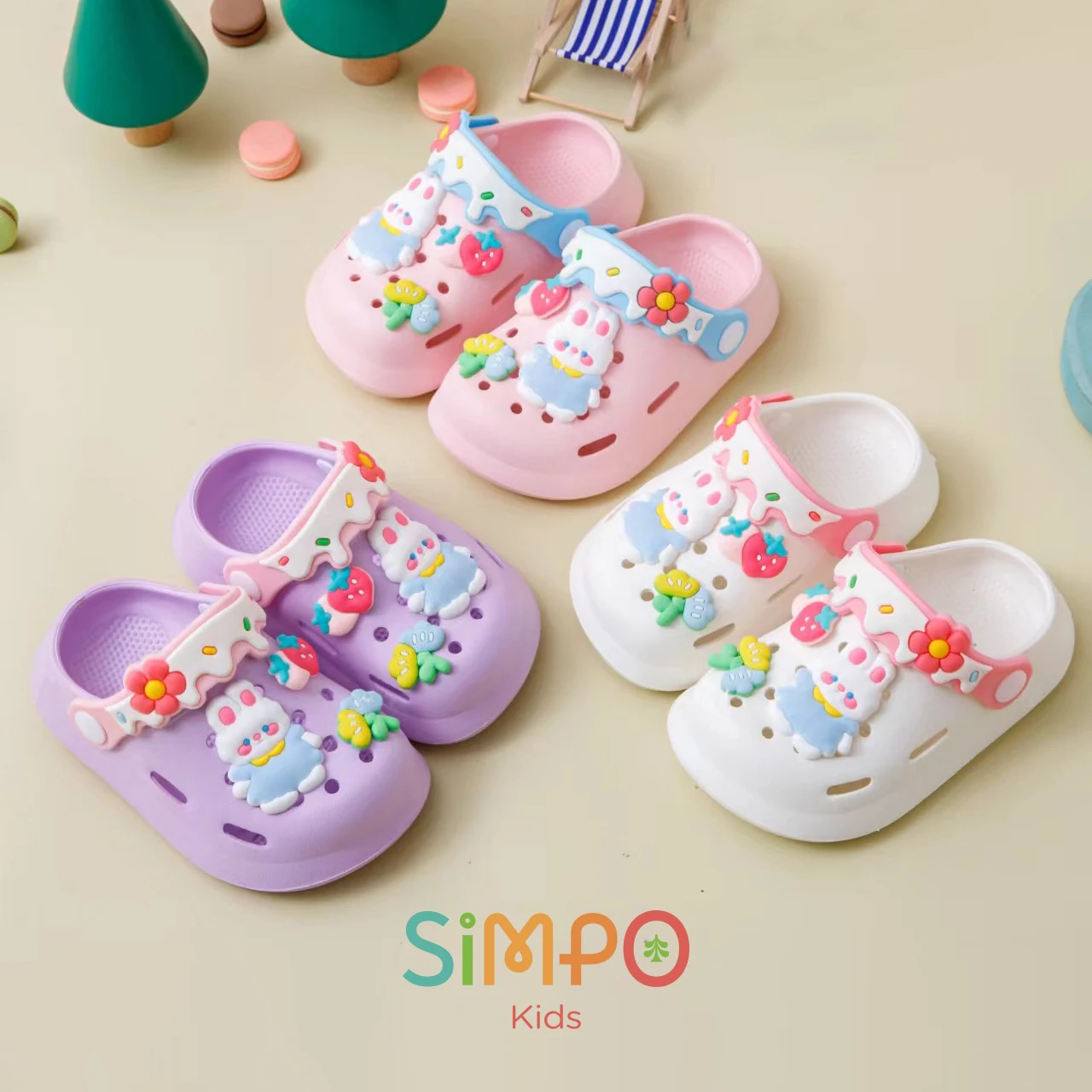 

Girls Sandals Clogs Accessories For Baby Breathable Non-slip Clogs For Indoor Outdoor Beach Garden Shoes