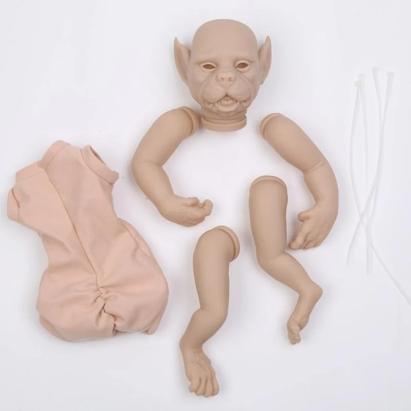

Emulate Sleeping Elf Doll Realistic Soft Silicone with Unfinished Newborn 15UB