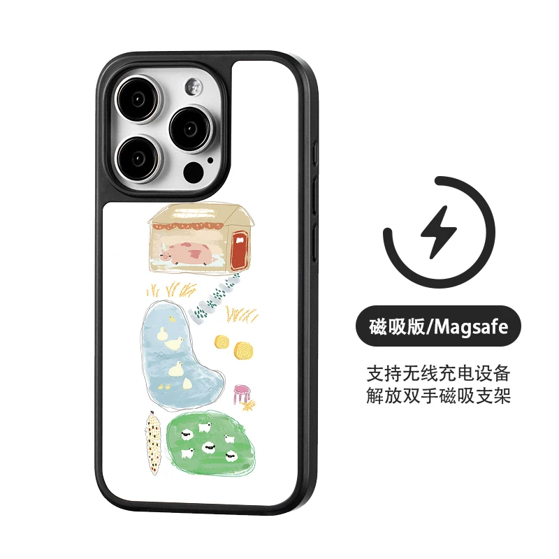 

Matte Magnetic phone case For iPhone 16 Pro Max 14 13 12 Shockproof Back Cover, Anti Drop full coverage iphone case cover