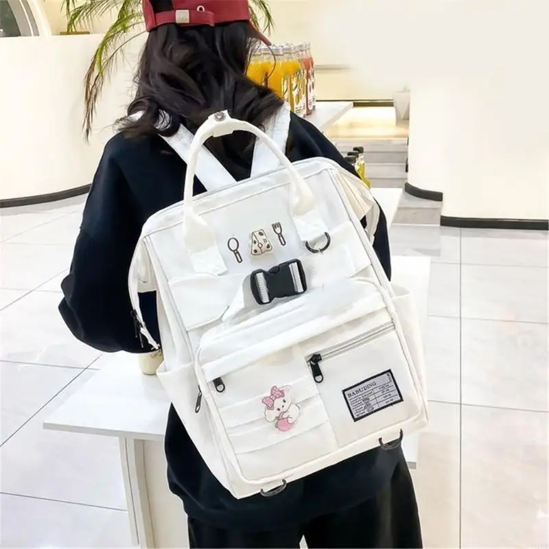 

Nylon Backpack Casual Backpack Large Capacity Laptops Bag Travel Daypack School Book Bag with Adjustable Strap