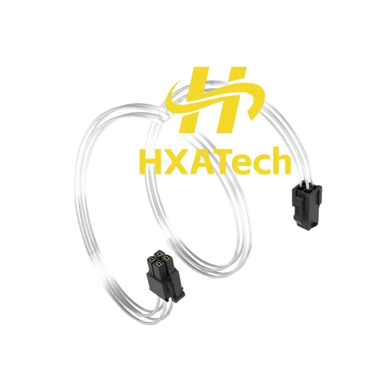 HXATech- High Qualiyt 18AWG silver-plated wire ATX CPU 4pin extension cord CPU 4-pin female to male Power Adapter Cable