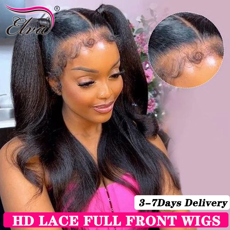 

HD Lace Frontal 13x6 Invisible HD Lace Full Frontal Only Pre Plucked Natural Hairline Straight 100% Full Lace Human Hair Wigs