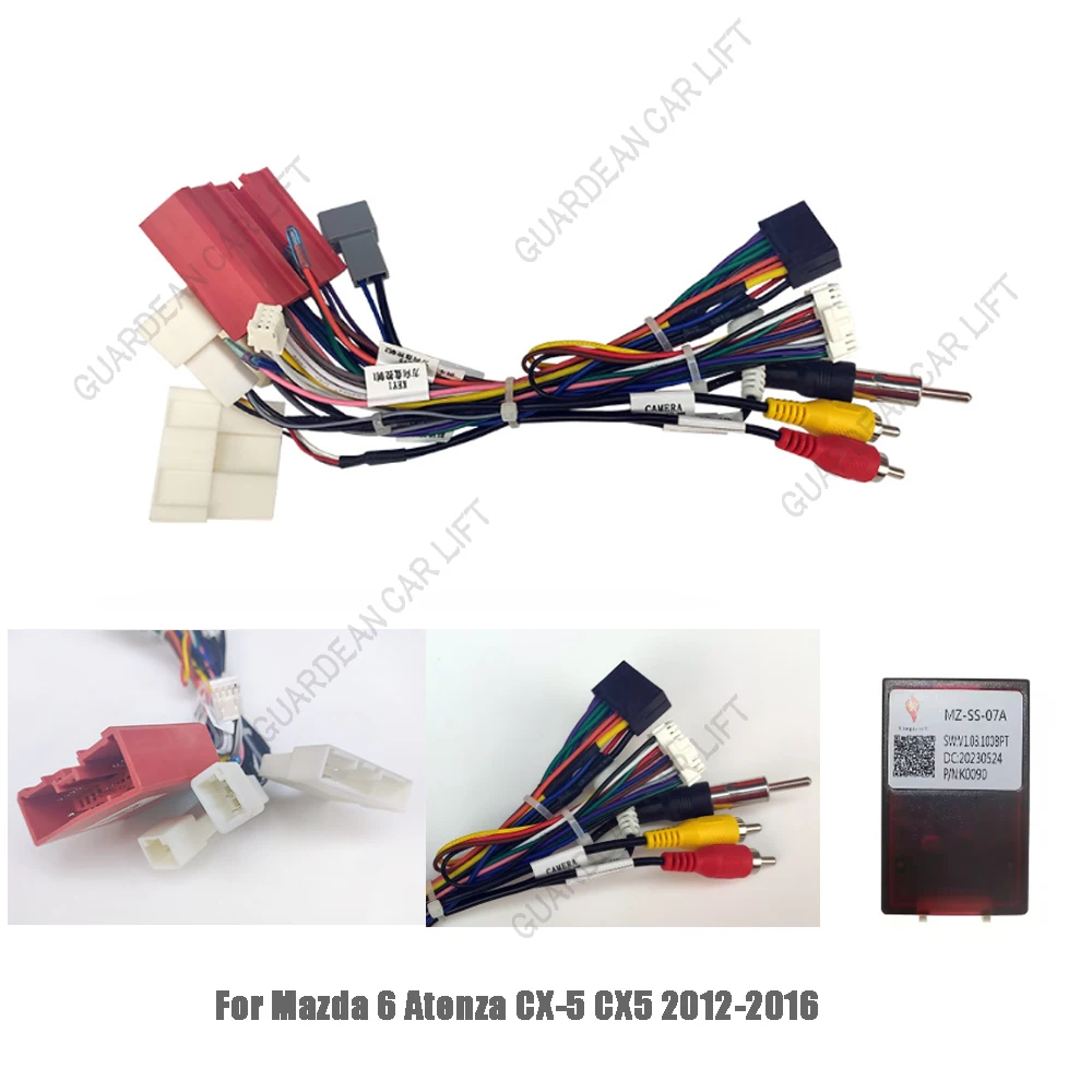 

For Mazda CX5 CX-5 CX 5 2012 - 2015 Android Car Radio Canbus Box Decoder Wiring Harness Adapter Power Cable MZ-SS-07A