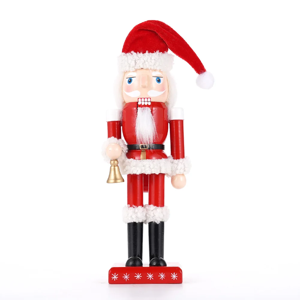 

Red Santa Claus Nutcracker 25CM Bell Christmas decoration European-style for Home Living Room Office Desktop Decoration