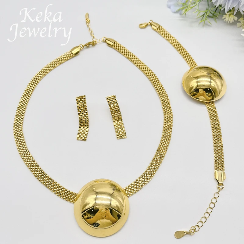 Woman America 18k Classics Jewelry Set Necklace Delicacy Earring Bracelet  Gold Plating Sets For Wedding Party Free Shipping