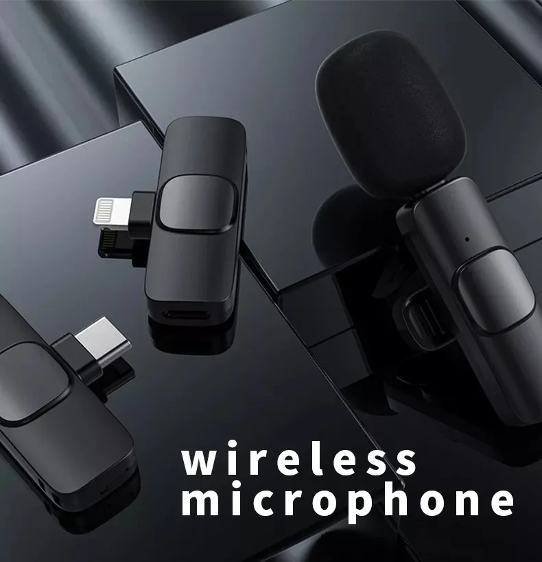 ML01 Wireless Lavalier Microphone Studio Gaming for iPhone Type-C PC Computer Professional Mic Live Broadcast Mobile Phone