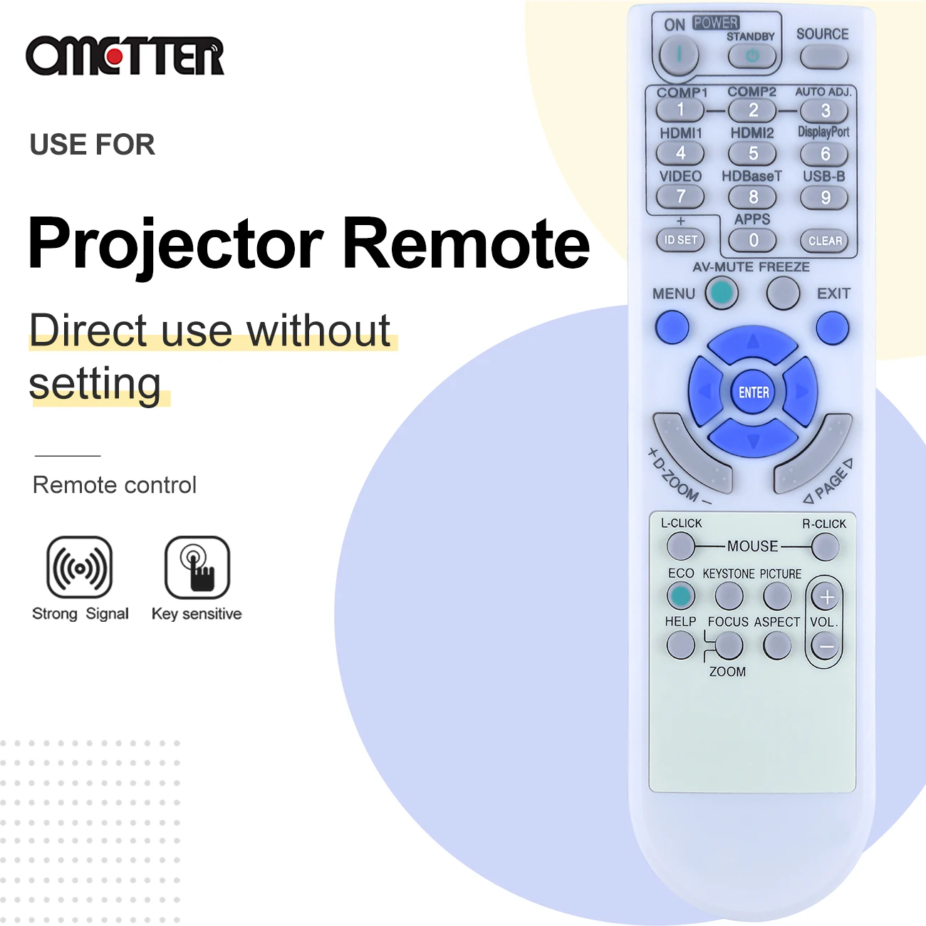 Mando a distancia para proyector NEC RD472E, P452H, P452W, P474U, P474W, P502H, P554U, RD-472E