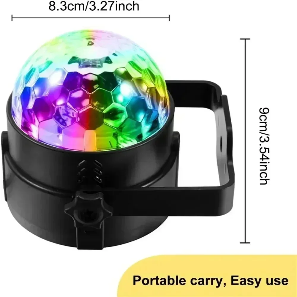 LED Projector Light RGB Sound Pickup Lamp 7 Light Modes Disco Rotating Lights Laser Show Lamp for Party KTV Car Bar Stage Club