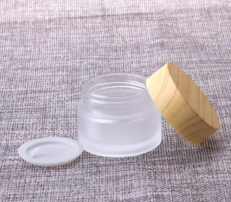 5g 10g 15g 30g 50g 100g Frosted Clear Empty Cosmetic Jars Makeup Cream Face Refillable Containers With Plastic Cap SN1826