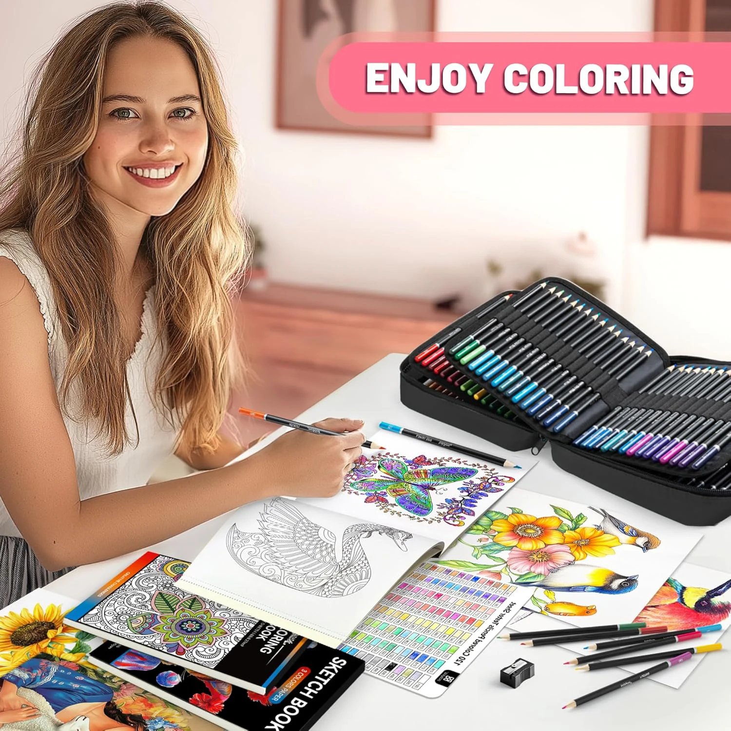 120 قلم رصاص ملون، أقلام تلوين احترافية نابضة بالحياة للفنانين لرسم الرسم وتظليل المزج، تعتمد على الزيت الأساسي الناعم