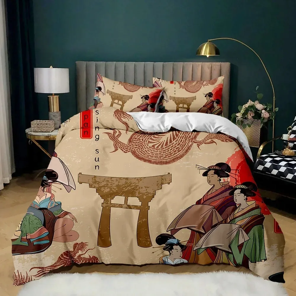 

Japanese Element 3D NEW Duvet Cover Pillowcase Bedding Set Adult Boy Girl Bedroom Decoration Children Single Double Large