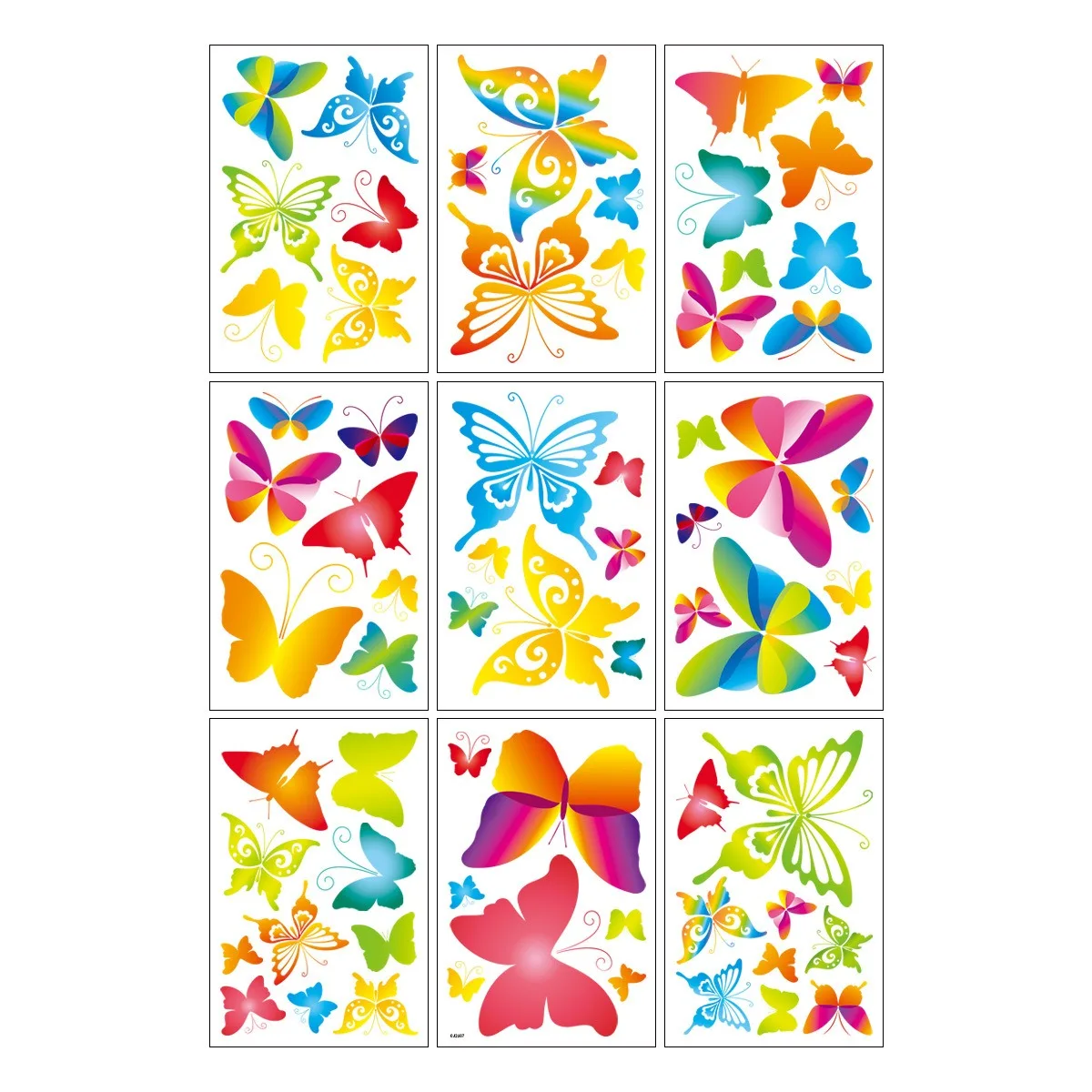 New Arrival Holographic Butterfly Stickers Window Decal Shop Glass Decor Static Cling Sticker Removable Wall Art Home view 5
