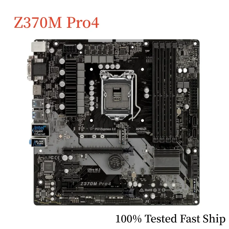 For Asrock Z370M Pro4 Motherboard Z370 64GB LGA 1150 DDR4 Micro ATX Mainboard 100% Tested Fast Ship